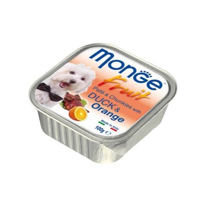 Monge Pate And Chunkies With Duck And Orange Wet Dog Food 100 Gm (Pack Of 2)